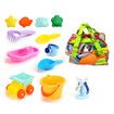 12pcs Beach Sand Toys Set with Mesh Bag Molds Summer Outdoor Beach Fun