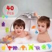 Suction Toys, 40 Pcs Kids Bath Toys Sensory Toys for 3 4 5 6 7 Year Old Boys Girls