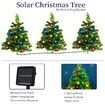 2pcs Christmas Tree Solar Powered Prelit Christmas Tree with Multicolored LED Lights Outdoor Decorations, Holiday