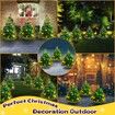 2pcs Christmas Tree Solar Powered Prelit Christmas Tree with Multicolored LED Lights Outdoor Decorations, Holiday