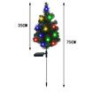 2pcs Christmas Tree Solar Powered Prelit Christmas Tree with Multicolored LED Lights Outdoor Decorations, Holiday