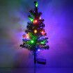 2pcs Christmas Tree Solar Powered Prelit Christmas Tree with Multicolored LED Lights Outdoor Decorations, Holiday