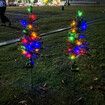 2pcs Christmas Tree Solar Powered Prelit Christmas Tree with Multicolored LED Lights Outdoor Decorations, Holiday