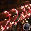 Solar Rope Lights Outdoor Waterproof LED Candy Rope Lights 33ft 100 LEDs Tube String Lights Holiday Christmas Party Home Yard Patio Road Tree Balcony Pathway Decoration Lighting Candy Color