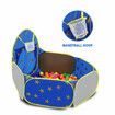 Kids Pop Up Tent Ball Pit Basketball Hoop Dollhouse Indoor Playground Teepee Playhouse Princess Castle Crawl Tunnel Outdoor Playset Blue