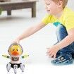 Dancing Lights Colorful Space Six Claws Electric Robot Music Swing Small Cute Duck Toys for Children