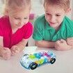 Transparent Mechanical Car Toy for Kids with Gear Technology 3D Light