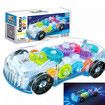 Transparent Mechanical Car Toy for Kids with Gear Technology 3D Light