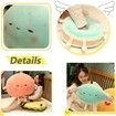 Macaroon Plush Pillow Funny Hamburger Stuffed Toys Room Decor Holiday Birthday Xmas Gifts Mint Green (35*30 CM)