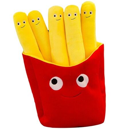 Cute Bag of French Fries Stuffed Plush Toy Kawaii Removable Plush Pillow Funny Food Pillow Super Soft Gifts for Kids-40cm