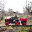 Ride on Car Remote Control Kids Tractor 12V Battery Electric Toy Vehicle Trailer MP3 Player Safety Belt LED Light Red