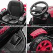 Ride on Car Remote Control Kids Tractor 12V Battery Electric Toy Vehicle Trailer MP3 Player Safety Belt LED Light Red