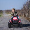 Ride on Car Remote Control Kids Tractor 12V Battery Electric Toy Vehicle Trailer MP3 Player Safety Belt LED Light Red