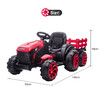 Ride on Car Remote Control Kids Tractor 12V Battery Electric Toy Vehicle Trailer MP3 Player Safety Belt LED Light Red