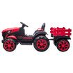 Ride on Car Remote Control Kids Tractor 12V Battery Electric Toy Vehicle Trailer MP3 Player Safety Belt LED Light Red