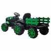 Kids Ride on Car Remote Control Electric Tractor Toy Vehicle Trailer 12V Battery MP3 Player Safety Belt LED Light Green