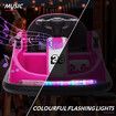 Kids Bumper Car With Remote Control Electric Ride On Toy Race Vehicle DIY Sticker Music LED 360 Degree Spin Twin Motor Pink