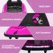 Kids Bumper Car With Remote Control Electric Ride On Toy Race Vehicle DIY Sticker Music LED 360 Degree Spin Twin Motor Pink