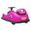 Kids Bumper Car With Remote Control Electric Ride On Toy Race Vehicle DIY Sticker Music LED 360 Degree Spin Twin Motor Pink