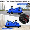 Bumper Car With Remote Control Electric Kids Ride On Toy Race Vehicle Music LED DIY Sticker 360 Degree Spin Twin Motor Blue