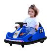 Bumper Car With Remote Control Electric Kids Ride On Toy Race Vehicle Music LED DIY Sticker 360 Degree Spin Twin Motor Blue