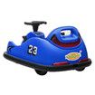 Bumper Car With Remote Control Electric Kids Ride On Toy Race Vehicle Music LED DIY Sticker 360 Degree Spin Twin Motor Blue