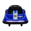 Bumper Car With Remote Control Electric Kids Ride On Toy Race Vehicle Music LED DIY Sticker 360 Degree Spin Twin Motor Blue