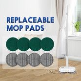 Mop Replacement Pads Scouring Green Scourer Microfiber Replaceable for Cordless Electric Spin Floor Cleaner Polisher Washer Sweeper