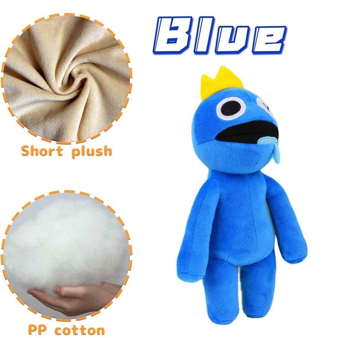 Rainbow Plush FRIEND Blue monsters  Plush Toys Soft Cute Stuffed Animal Doll, Best Gift for Boys and Girls 30cm