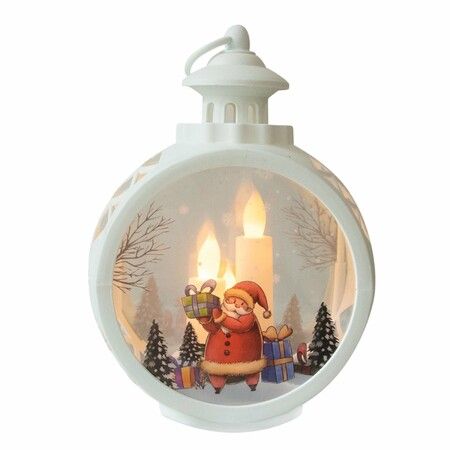 Christmas LED Lamp For House Lantern Light Candles Xmas Tree Ornaments Santa Lamp Home Decor(Santa)