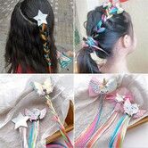 5 Pack Unicorn Hair Extension Glitter Butterfly Hair Clips Wigs Braided Ponytails Hair Bows Horsetail Accessories