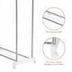 Clothes Airer Rail Drying Rack Width Adjustable Laundry Stand Dryer Hanger Indoor Outdoor Multi Purpose