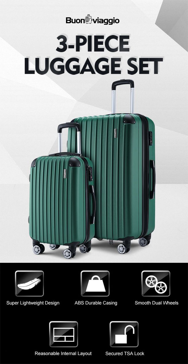 2 Piece Luggage Set Carry On Travel Suitcases Cabin Hard Shell Case