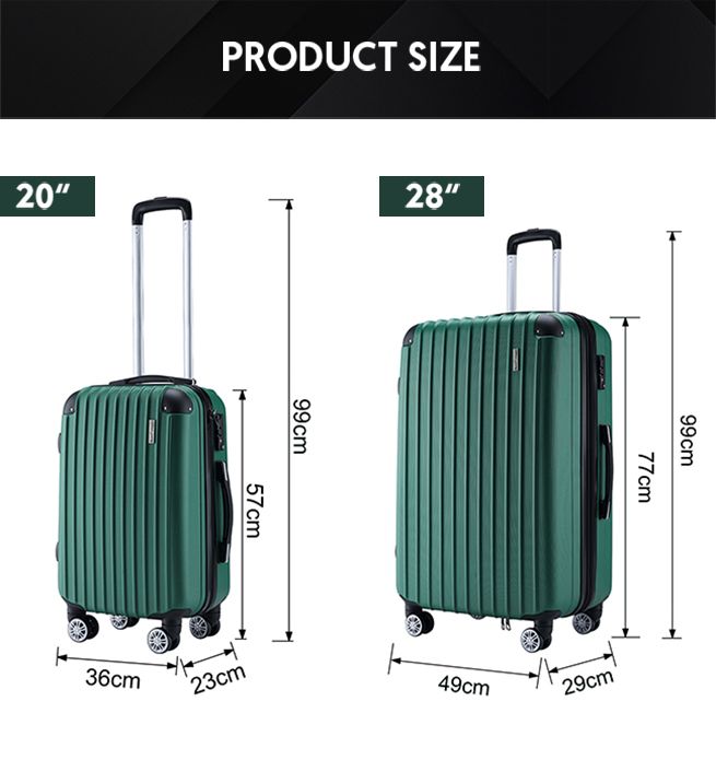 2 Piece Luggage Set Carry On Travel Suitcases Cabin Hard Shell Case
