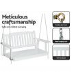 Gardeon Porch Swing Chair with Chain Garden Bench Outdoor Furniture Wooden White