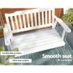 Gardeon Porch Swing Chair with Chain Garden Bench Outdoor Furniture Wooden White