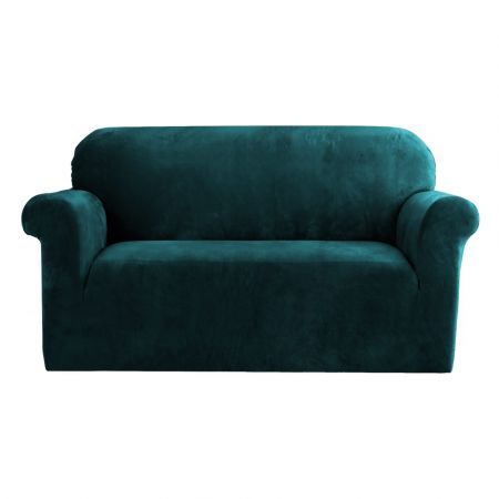 Artiss Sofa Cover Couch Covers 2 Seater Velvet Agate Green