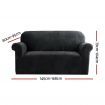 Artiss Sofa Cover Couch Covers 2 Seater Velvet Black