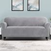 Artiss Sofa Cover Couch Covers 4 Seater Velvet Grey