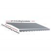 Instahut Retractable Folding Arm Awning Manual Sunshade 4Mx2.5M Pearl Grey