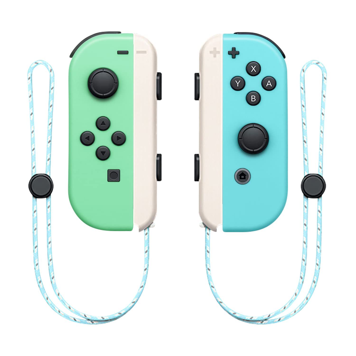 Joy con Controller, Compatible with the Switch/Lite/OLED, Switch Joycon Alternatives for Switch Controllers,the Wireless L/R Joy cons Support Wake-up Function and 6-Axis Gyroscope (Green and Blue)