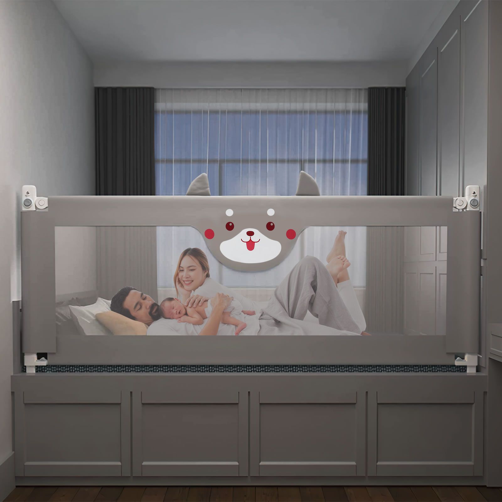 Bed Rail Bedrail Kids Side Safety Guard Toddler Child Cot Fence Barrier