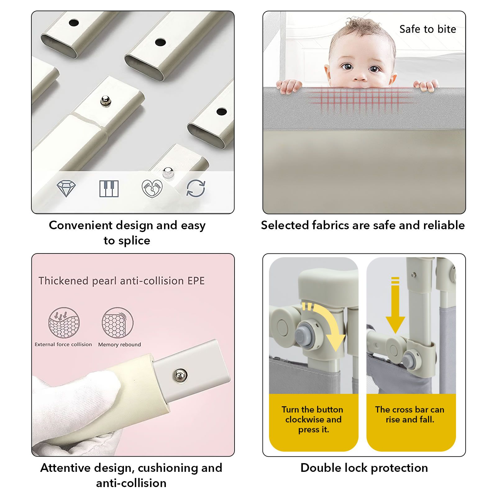 Bed Rail Bedrail Kids Side Safety Guard Toddler Child Cot Fence Barrier