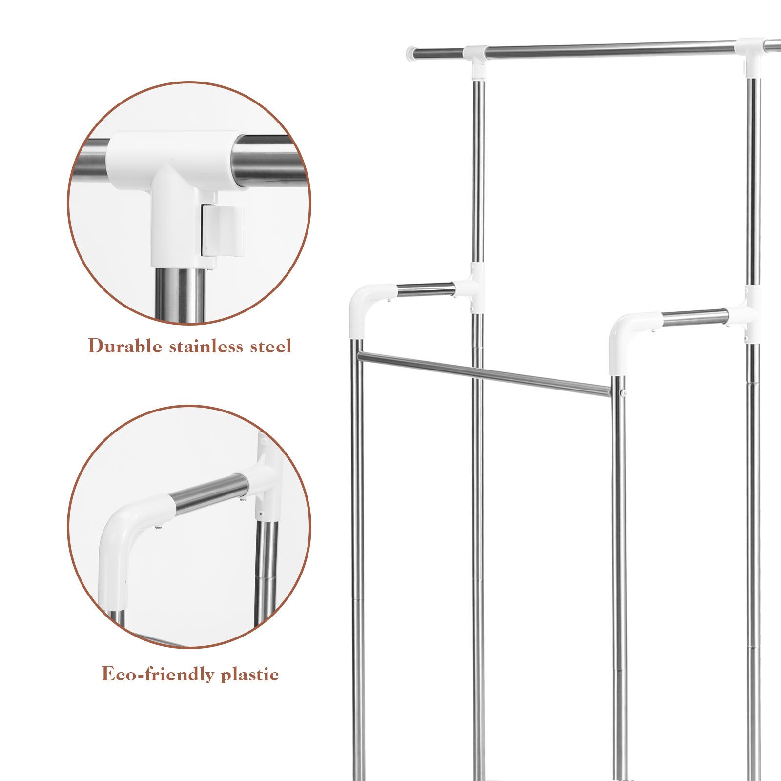 Clothes Airer Rail Drying Rack Width Adjustable Laundry Stand Dryer ...