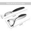 Vegetable Peeler for Kitchen, Potato Peelers for Fruit Straight Blade, Durable Non-Slip Handle, Set of 2