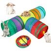 20pcs Cat Toys Cat Tunnel Interactive Pet Toys Play Tunnels Kittens Rabbits Puppies Crinkle Collapsible