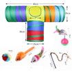 20pcs Cat Toys Cat Tunnel Interactive Pet Toys Play Tunnels Kittens Rabbits Puppies Crinkle Collapsible