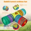 20pcs Cat Toys Cat Tunnel Interactive Pet Toys Play Tunnels Kittens Rabbits Puppies Crinkle Collapsible