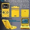 V90 Handheld Game Console 3 inch Retro Clamshell Games Consoles Built-in Rechargeable Battery Portable Style Hand Held Game Video Consoles System with Case Yellow 16GB