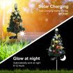 2pcs Solar Christmas tree Led Light decorations Outdoor Wall Lamp Waterproof Garden Patio  New Year party Christmas Gift